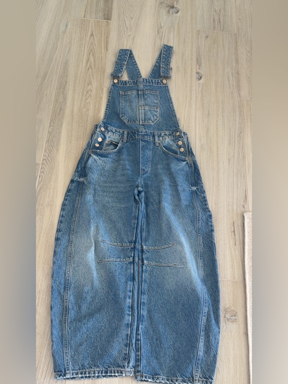 We the three people good luck barrel overalls ultralight beam wash